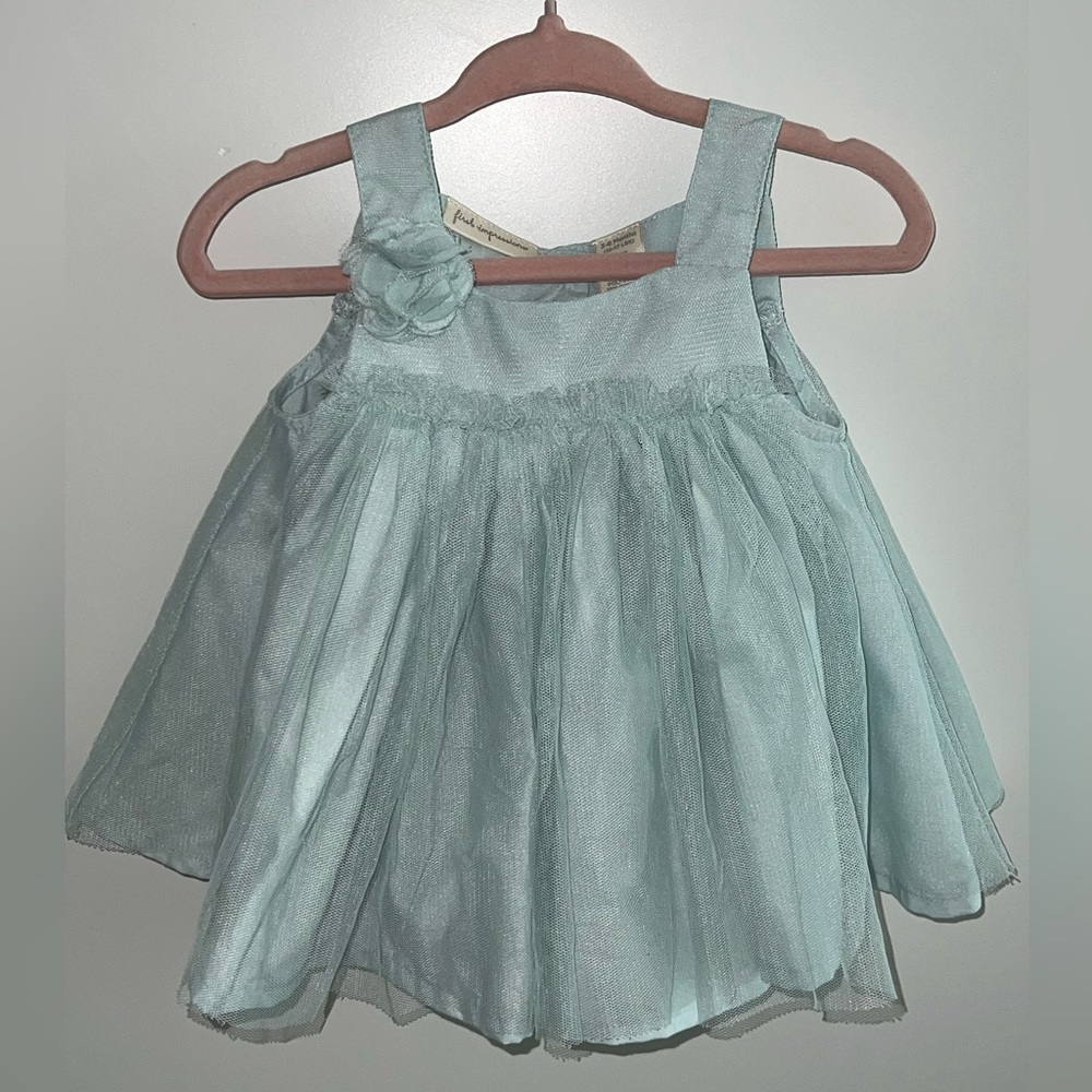 First Impressions Baby Girls Mint Green Dress